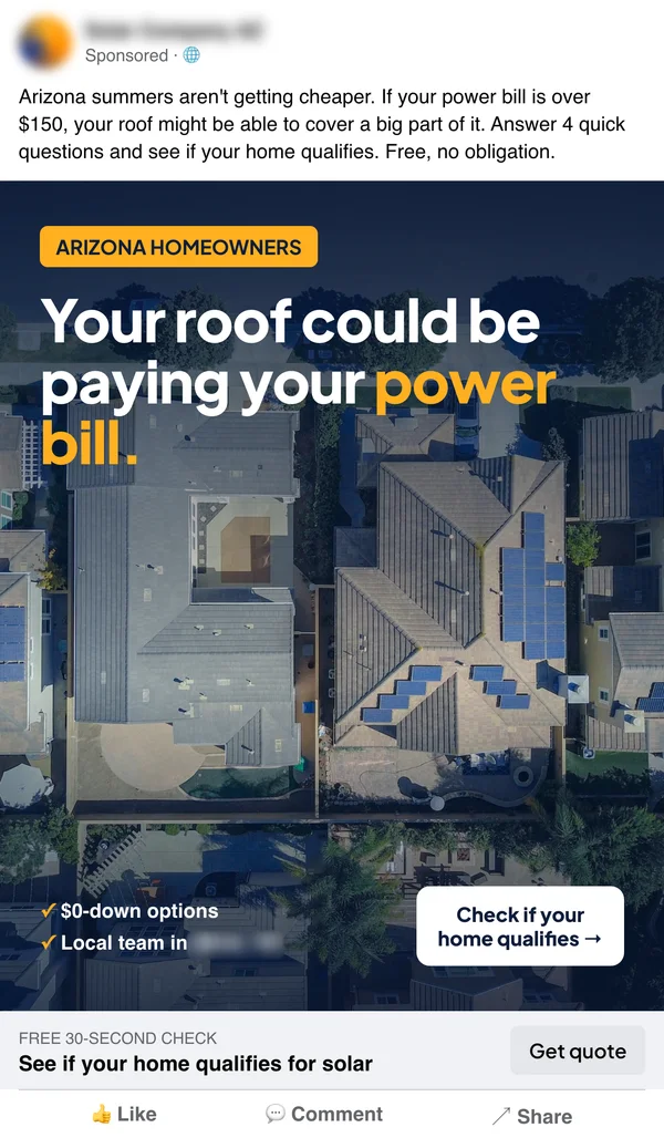 The ad