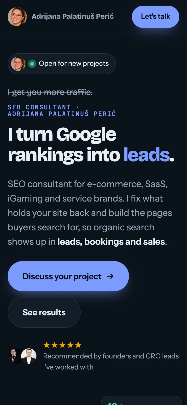 SEO consultant website