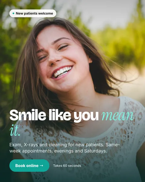 Meta ad for a dental clinic brand