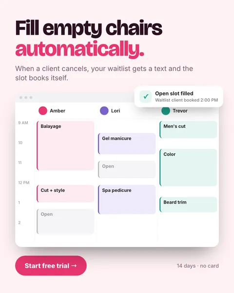 Meta ad for a salon software brand